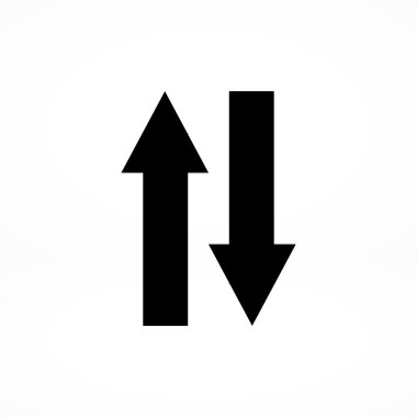 yukarı ve aşağı okları düz simgesi