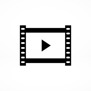 Media player düz simgesi