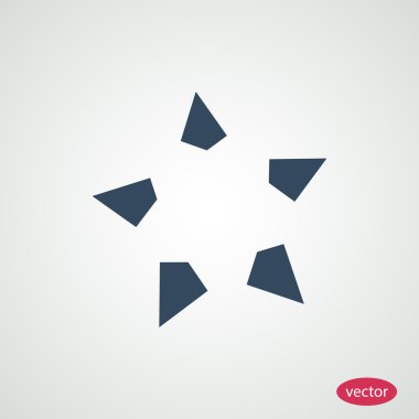 düz soyut yıldız simgesi