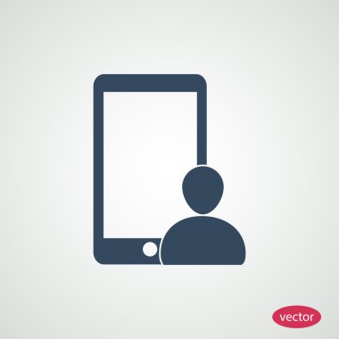 Telefon görüşmesi düz simgesi