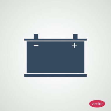 Araba pil düz simgesi