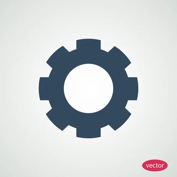 Engrenage roue dentée icône — Image vectorielle