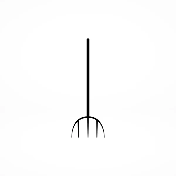 Tenedor de jardín icono plano — Vector de stock