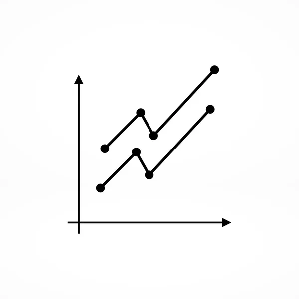 Gráfico de negocios icono gráfico — Vector de stock