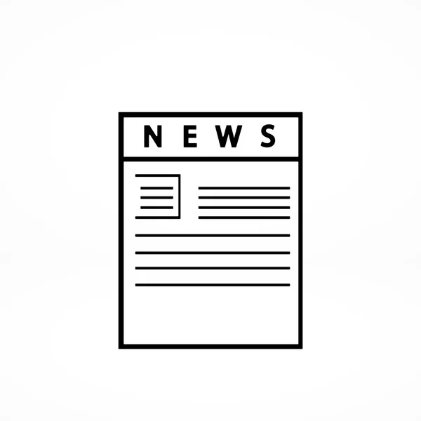Noticias, icono de periódico — Vector de stock