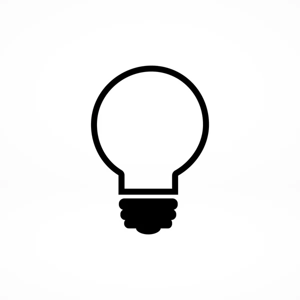 Ampoule icône plate — Image vectorielle