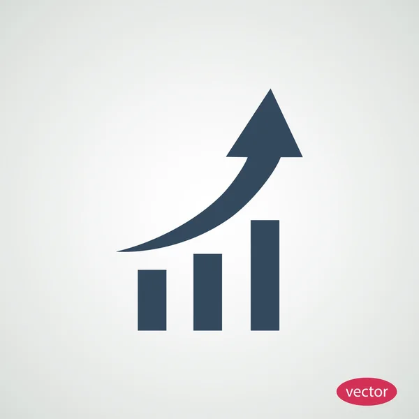 Gráfico de negócios ícone diagrama — Vetor de Stock