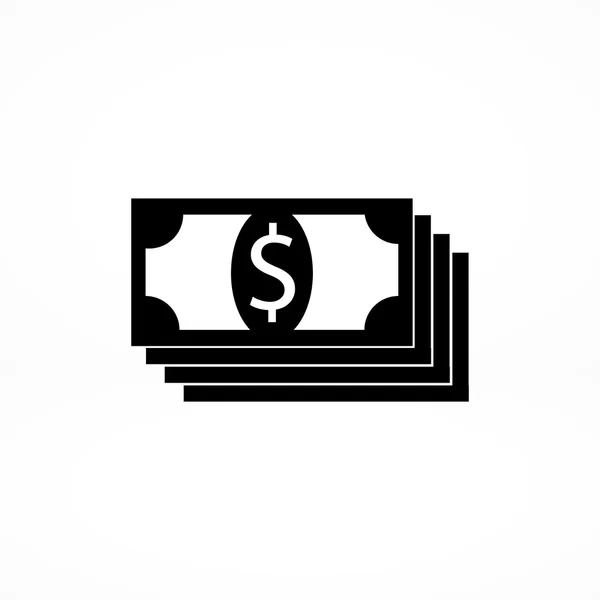 Billetes, icono plano de dinero — Vector de stock