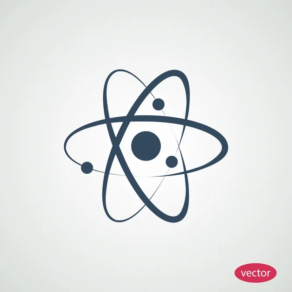 Átomo, ícone de sinal de núcleo — Vetor de Stock