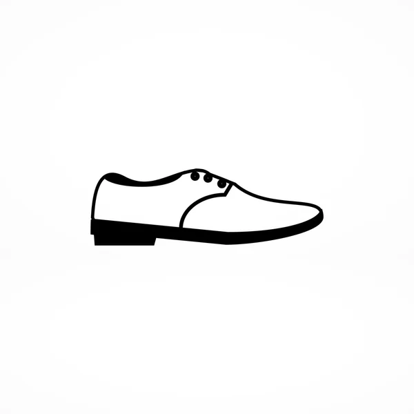 Zapato masculino icono plano — Archivo Imágenes Vectoriales