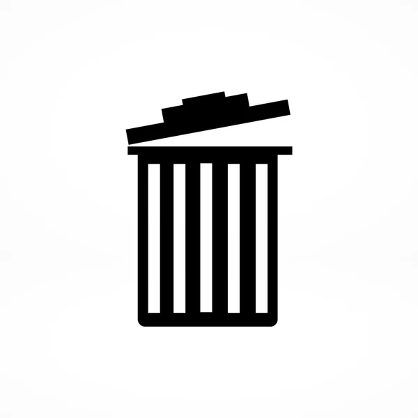 Trash bin flat icon — Stock Vector