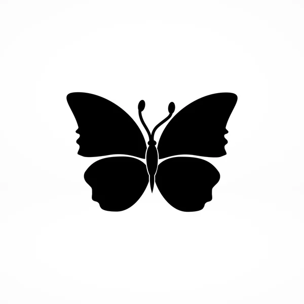 Ícone logotipo borboleta — Vetor de Stock