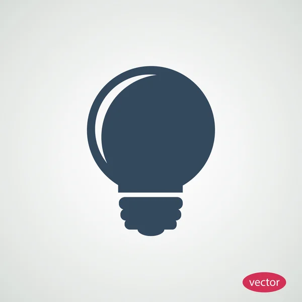 Light bulb flat icon — Stock Vector