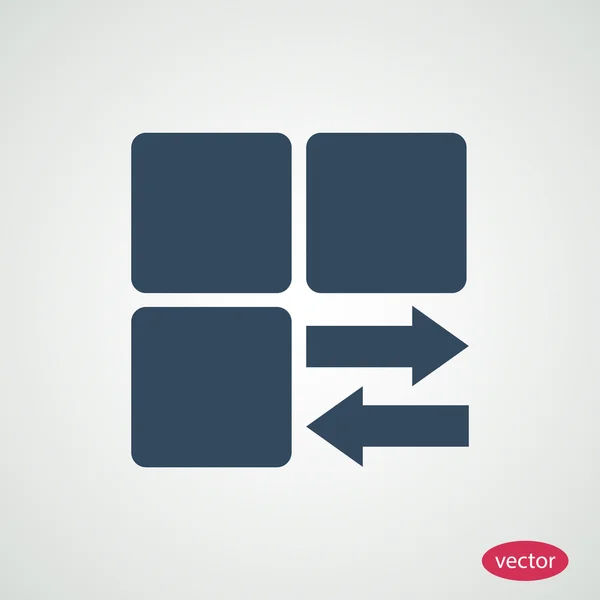 Infographic stílusú kocka ikon — Stock Vector