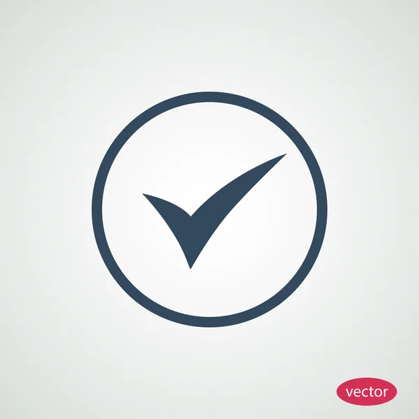 Ok, marca de verificación icono — Vector de stock
