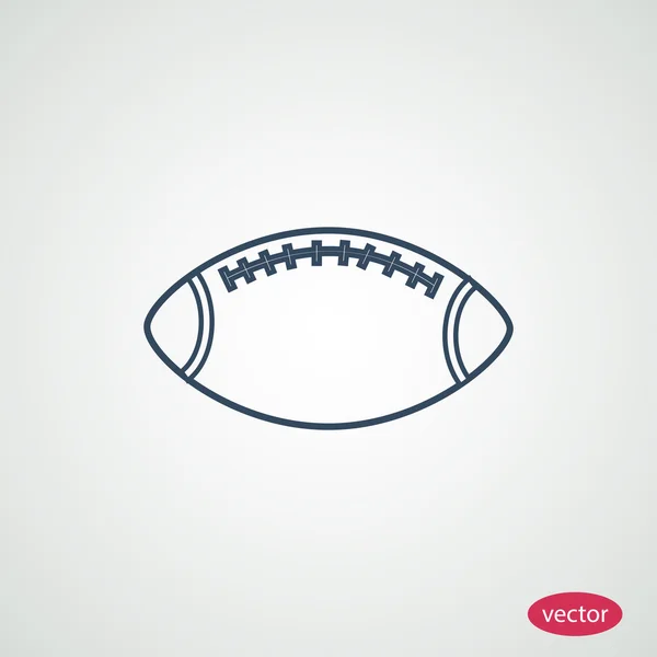 Icône plate boule de rugby — Image vectorielle