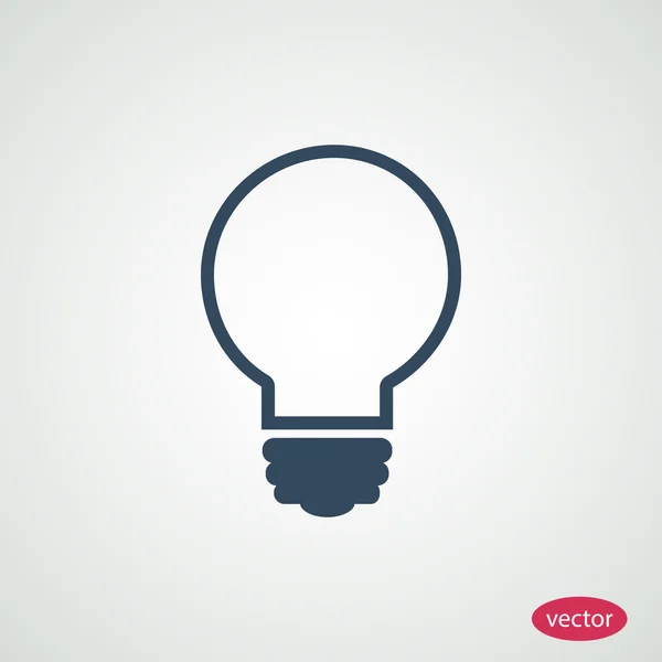 Light bulb flat icon — Stock Vector