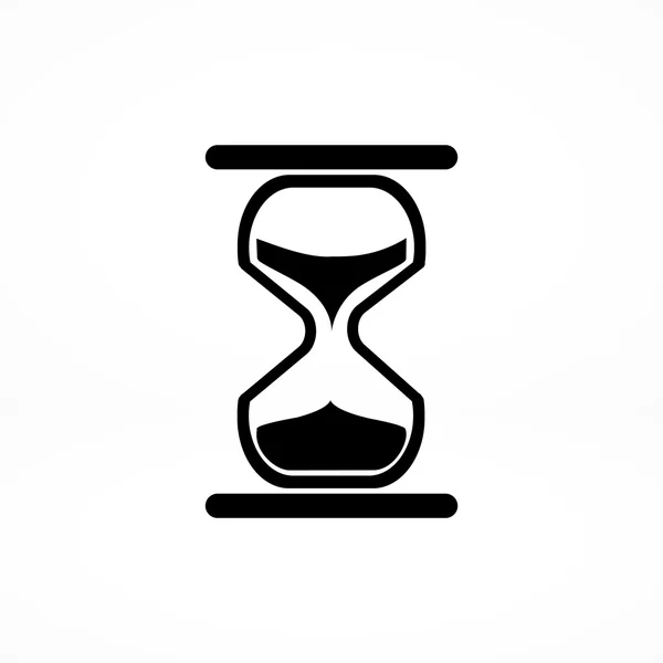 Reloj de arena, icono de vidrio de arena — Vector de stock