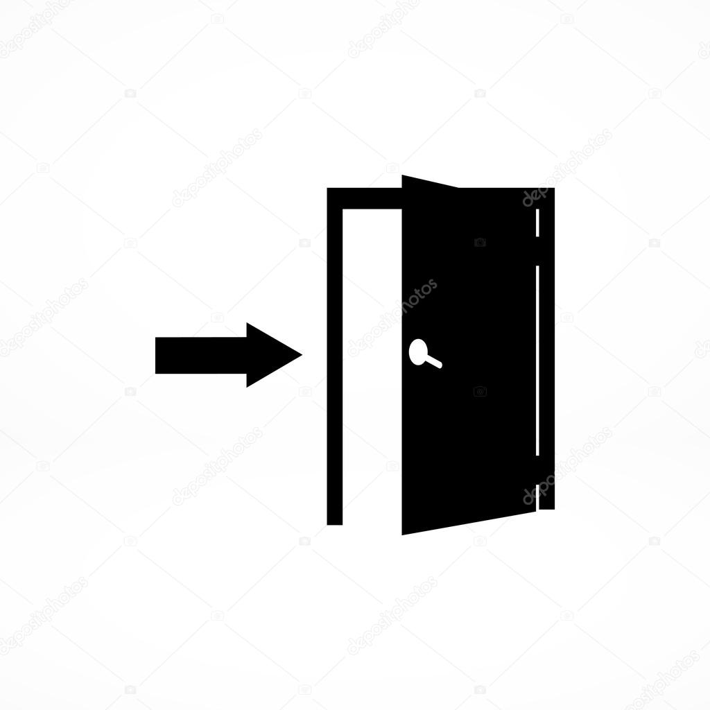  door exit flat icon