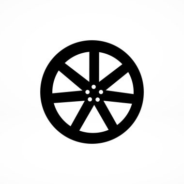 tekerlek disk düz simgesi