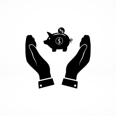 servet ve elleri düz simgesi