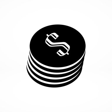 para sikke düz simgesi