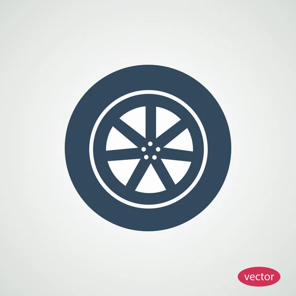 Coche rueda plana icono — Vector de stock