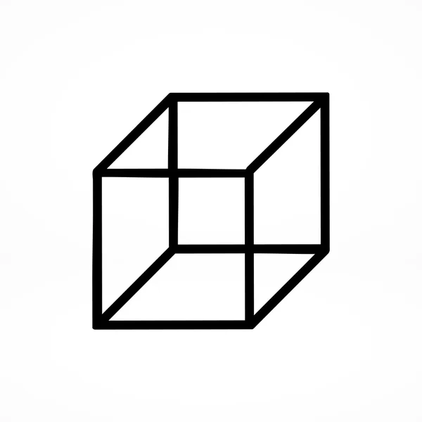 Абстрактний куб плоский значок — стоковий вектор