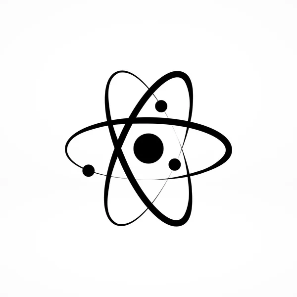 Átomo, icono de signo de núcleo — Vector de stock
