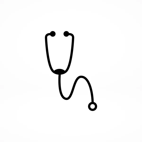 Stetoskop medyczny płaska ikona — Wektor stockowy