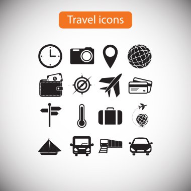 seyahat simgeleri ayarlandı