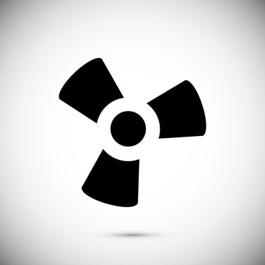 black fan and propeller icon clipart