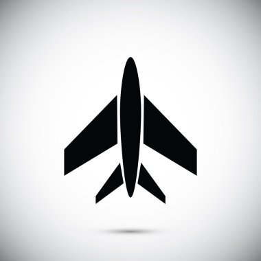 siluet uçak simgesinin
