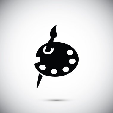 Fırça Palet Simgesini Boya