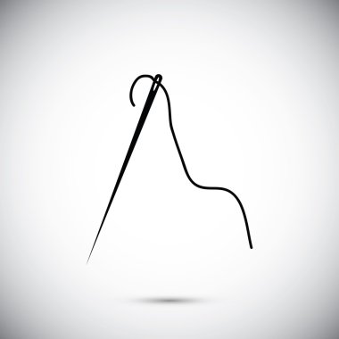 İş parçacığı ve iğne simgesi