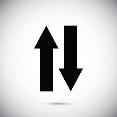 yukarı ve aşağı okları simge