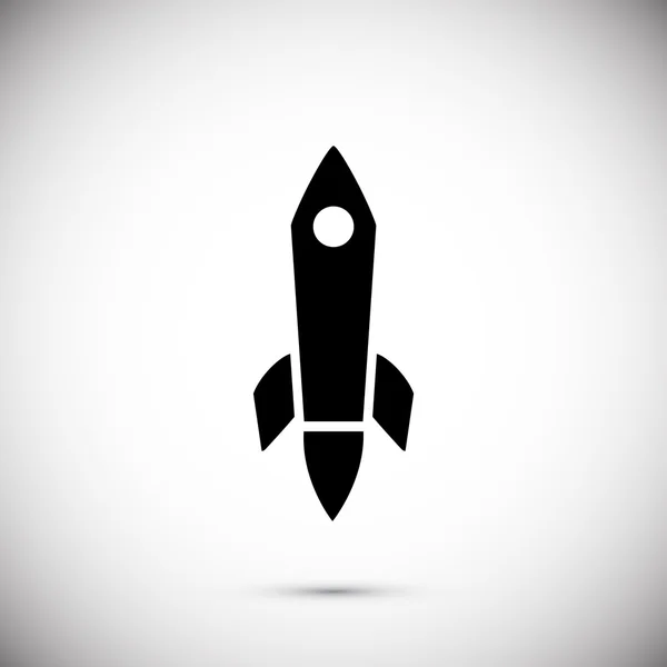 Icono del cohete volador — Vector de stock
