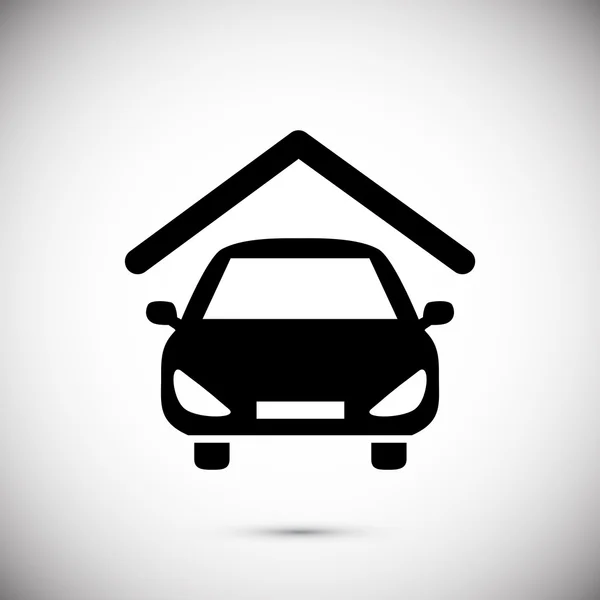 Arabanın altında çatı simgesi — Stok Vektör