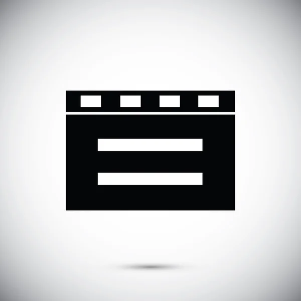 Cinema clapper icon — Stock Vector