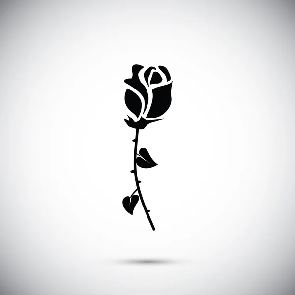 Ikona kwiatu róży — Wektor stockowy