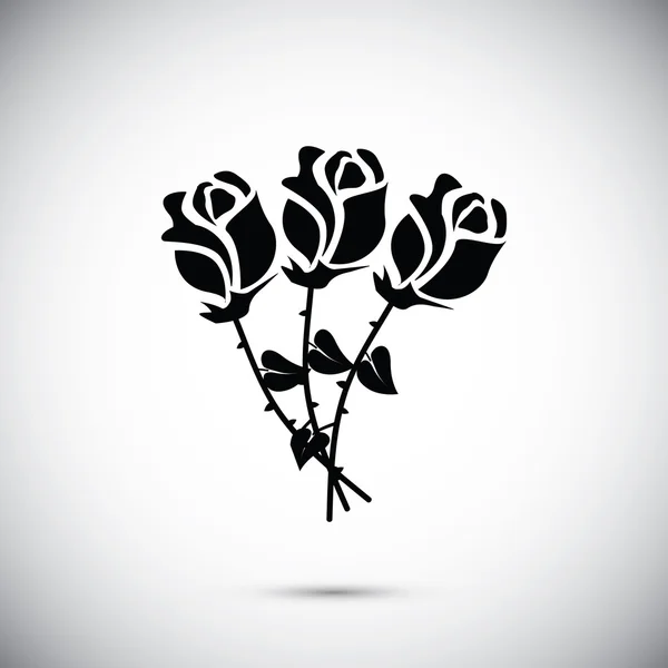 Икона цветов роз — стоковый вектор