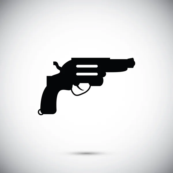 Revólver pistola icono — Vector de stock