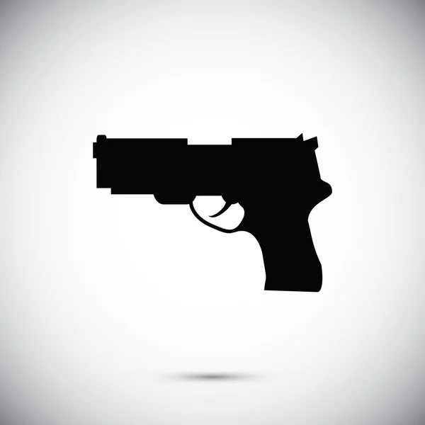 Pistola vector icono — Vector de stock