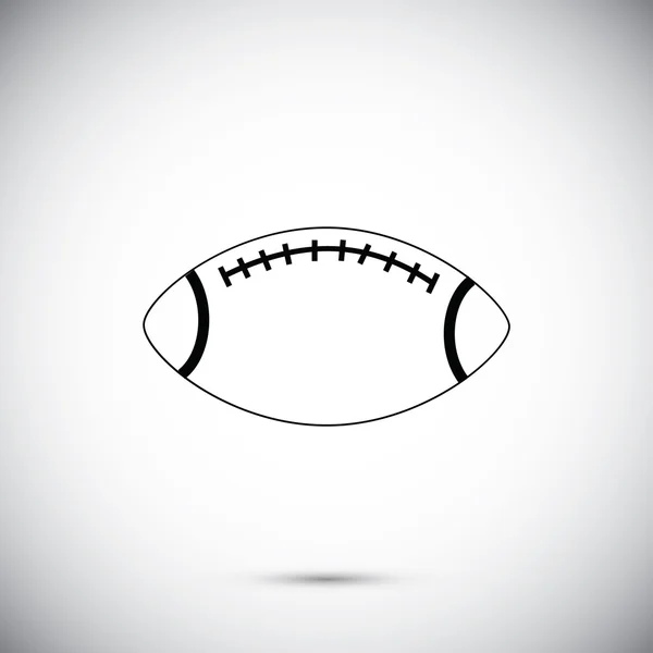 Icono de símbolo de pelota de rugby — Vector de stock