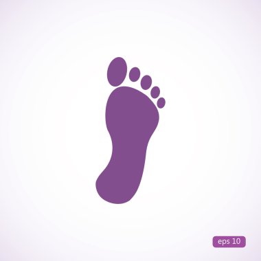 ayak izi vektör simgesi