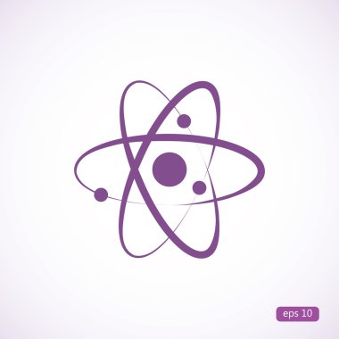 Atom sign icon clipart