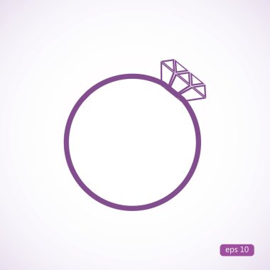 elmas simgesi ile halka