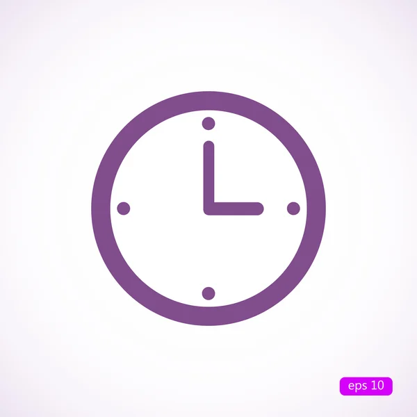 Reloj icono vector — Vector de stock