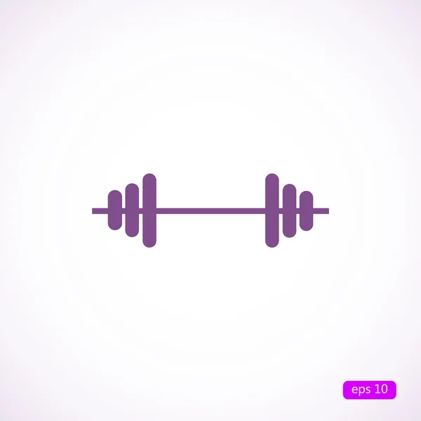 Sport dumbbels pictogram — Stockvector