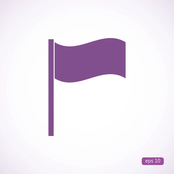 Wapperende vlag, pictogram — Stockvector